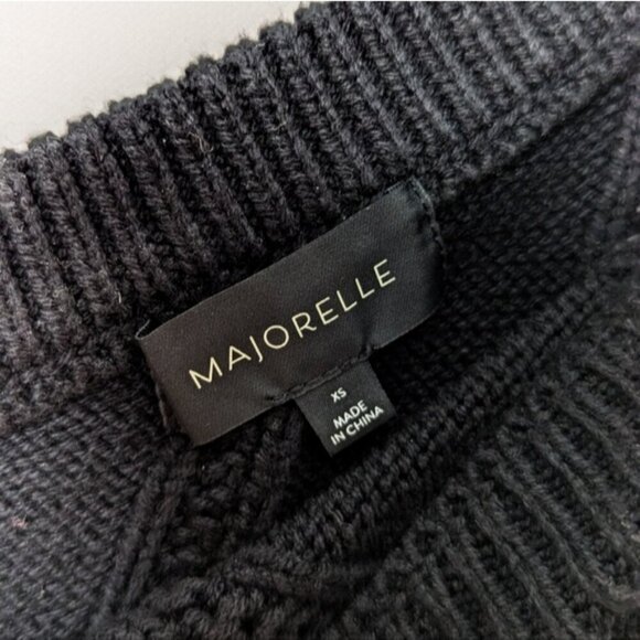 MAJORELLE Landau Dress Off The Shoulder Asymmetric Sweater Black Revolve XS - Picture 6 of 9